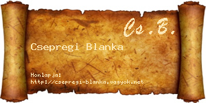 Csepregi Blanka névjegykártya
